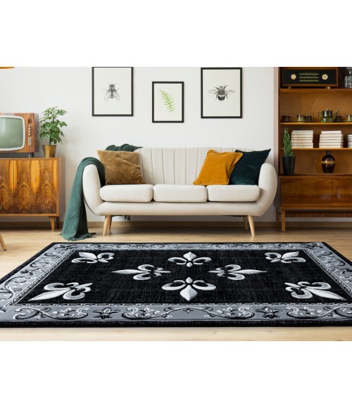 United Weavers Bristol Black 2050-11070 7 ft. 10 in. Round Round Rug