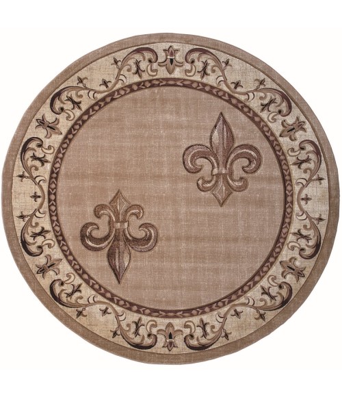 United Weavers Bristol Beige 2050-11226 7 ft. 10 in. Round Round Rug