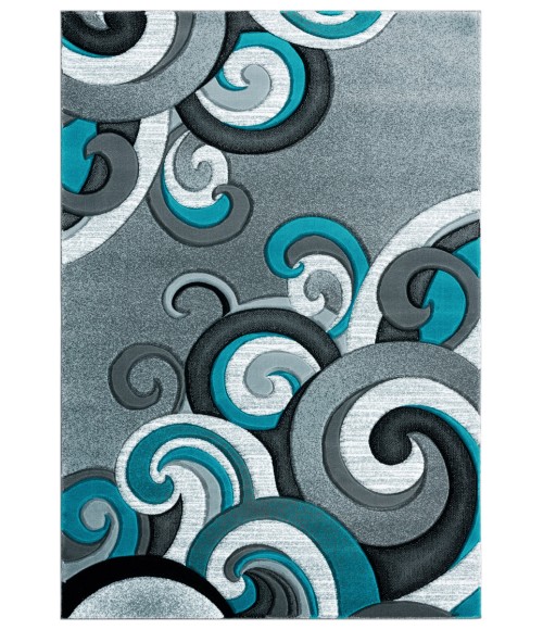United Weavers Bristol Turquoise 2050-11369 7 ft. 10 in. X 10 ft. 6 in. Rectangle Rug