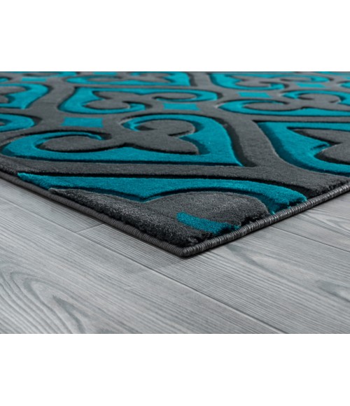United Weavers Bristol Turquoise 2050-11469 1 ft. 10 in. X 2 ft. 8 in. Rectangle Rug