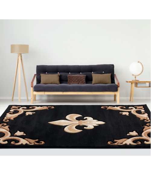 United Weavers Bristol Black 2050-11770 7 ft. 10 in. Round Round Rug