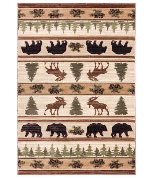United Weavers Cottage Beige 2055-40226 5 ft. 3 in. X 7 ft. 6 in. Rectangle Rug