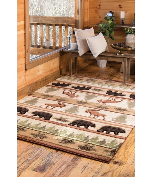 United Weavers Cottage Beige 2055-40226 5 ft. 3 in. X 7 ft. 6 in. Rectangle Rug