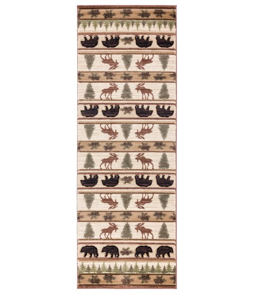 United Weavers Cottage Beige 2055-40226 2 ft. 7 in. X 7 ft. 4 in. Rectangle Rug