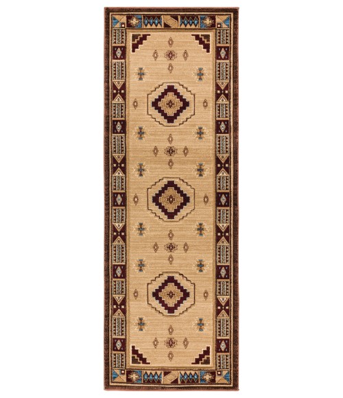 United Weavers Cottage Beige 2055-40326 2 ft. 7 in. X 7 ft. 4 in. Rectangle Rug