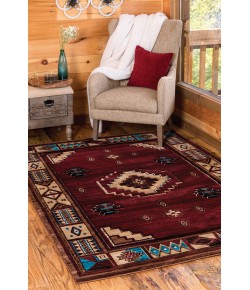 United Weavers Cottage Burgundy 2055-40334 1 ft. 10 in. X 2 ft. 8 in. Rectangle Rug