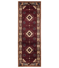 United Weavers Cottage Burgundy 2055-40334 2 ft. 7 in. X 7 ft. 4 in. Rectangle Rug