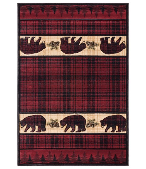 United Weavers Cottage Burgundy 2055-40834 5 ft. 3 in. X 7 ft. 6 in. Rectangle Rug