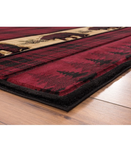 United Weavers Cottage Burgundy 2055-40834 5 ft. 3 in. X 7 ft. 6 in. Rectangle Rug