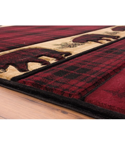 United Weavers Cottage Burgundy 2055-40834 5 ft. 3 in. X 7 ft. 6 in. Rectangle Rug