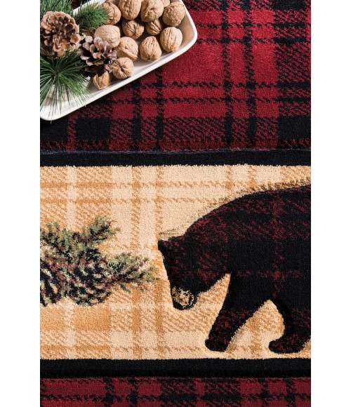 United Weavers Cottage Burgundy 2055-40834 5 ft. 3 in. X 7 ft. 6 in. Rectangle Rug