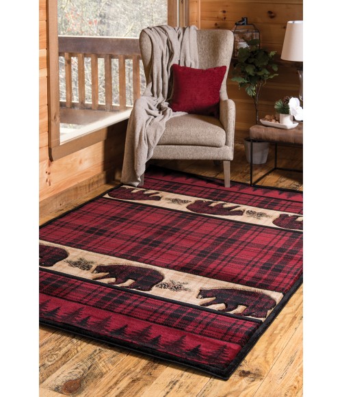 United Weavers Cottage Burgundy 2055-40834 5 ft. 3 in. X 7 ft. 6 in. Rectangle Rug