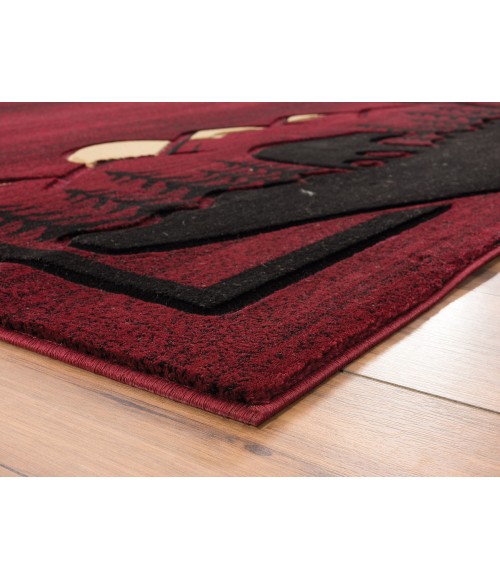 United Weavers Cottage Burgundy 2055-41234 1 ft. 10 in. X 2 ft. 8 in. Rectangle Rug