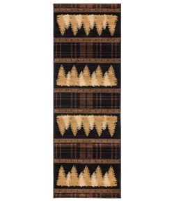 United Weavers Cottage Brown 2055-41350 2 ft. 7 in. X 7 ft. 4 in. Rectangle Rug