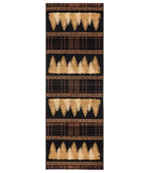 United Weavers Cottage Brown 2055-41350 2 ft. 7 in. X 7 ft. 4 in. Rectangle Rug