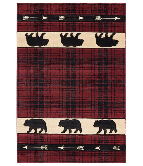United Weavers Cottage Burgundy 2055-41434 7 ft. 10 in. X 10 ft. 6 in. Rectangle Rug