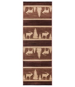 United Weavers Cottage Brown 2055-41750 2 ft. 7 in. X 7 ft. 4 in. Rectangle Rug