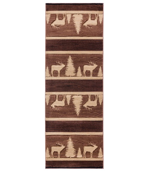 United Weavers Cottage Brown Rug 2055-41750 2 ft. 7 in. X 7 ft. 4 in. Rectangle - Rugs Town United Weavers Cottage Brown 2055-41750 2 ft. 7 in. X 7 ft. 4 in. Rectangle Rug