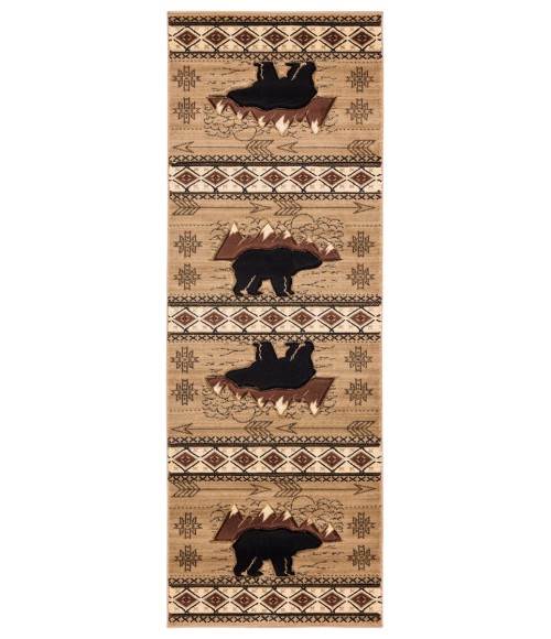 United Weavers Cottage Beige 2055-41826 2 ft. 7 in. X 7 ft. 4 in. Rectangle Rug