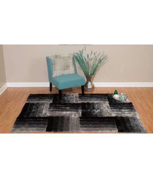 United Weavers of America FINESSE-FLAGSTONE-BLACK-24-20370 Area Rug