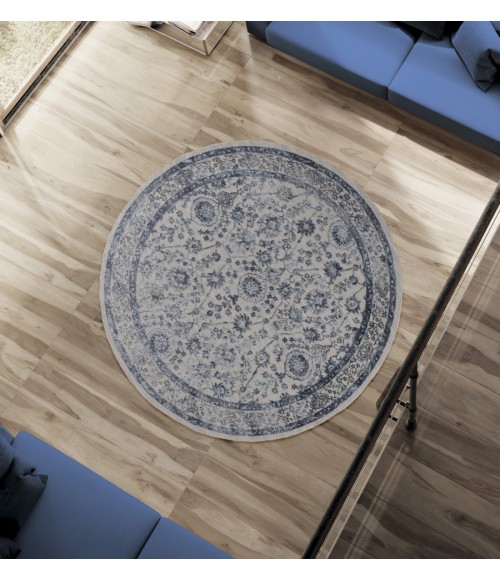 United Weavers Cascades Blue 2601-10260 7 ft. 10 in. RD Round Rug