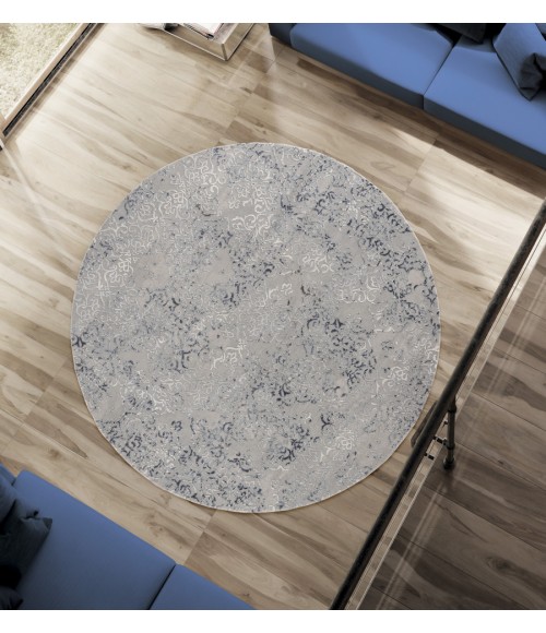 United Weavers Cascades Blue 2601-10360 7 ft. 10 in. RD Round Rug