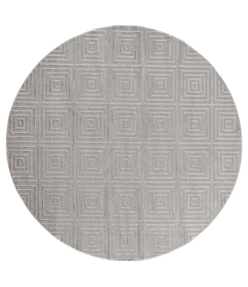 United Weavers Cascades Silver 2601-10871 7 ft. 10 in. RD Round Rug