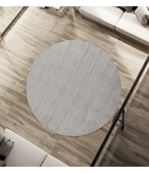 United Weavers Cascades Silver 2601-10871 7 ft. 10 in. RD Round Rug