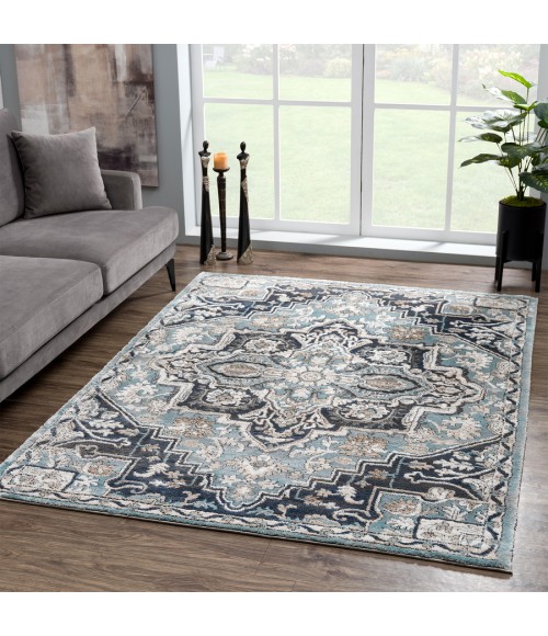 United Weavers Portsmouth Blue 3110-40460 2 ft. 7 in. X 4 ft. 2 in. Rectangle Rug