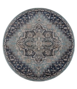 United Weavers Portsmouth Blue 3110-40460 7 ft. 11 in. X 7 ft. 11 in. Round Rug
