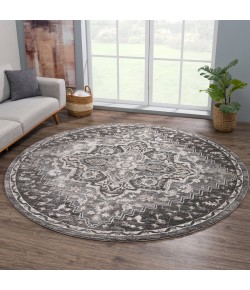 United Weavers Portsmouth Grey 3110-40472 7 ft. 11 in. X 7 ft. 11 in. Round Rug