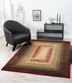 United Weavers Highlands Red 3115-60530 5 ft. 3 in. X 7 ft. 2 in. Rectangle Rug