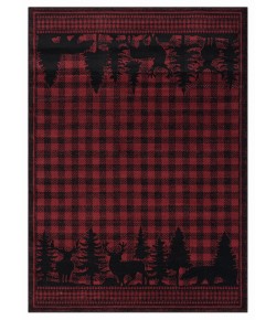 United Weavers Highlands Red 3115-60830 7 ft. 10 in. X 10 ft. 6 in. Rectangle Rug