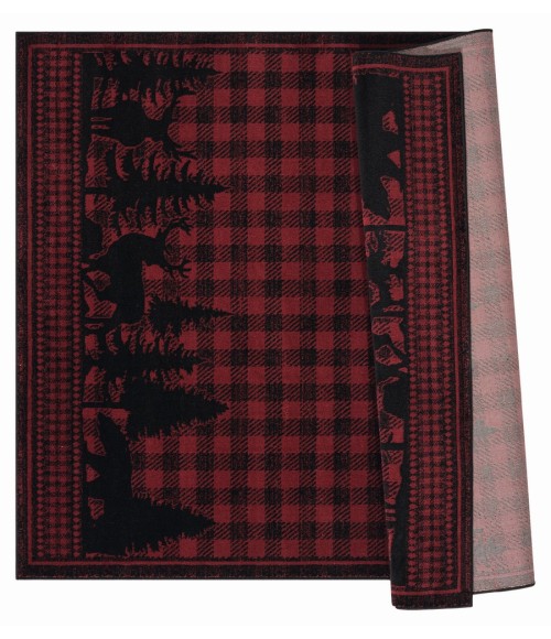 United Weavers Highlands Red 3115-60830 5 ft. 3 in. X 7 ft. 2 in. Rectangle Rug