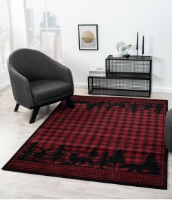 United Weavers Highlands Red 3115-60830 7 ft. 10 in. X 10 ft. 6 in. Rectangle Rug