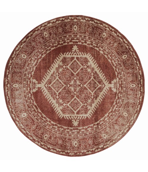 United Weavers Marrakesh Brick 3801-30333 7 ft. 10 in. Round Round Rug