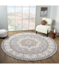 United Weavers Armada Grey 4545-21150 7 ft. 11 in. X 7 ft. 11 in. Round Rug