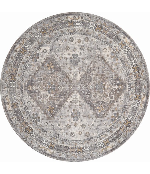 United Weavers Armada  Grey 4545-21750 7 ft. 11 in. X 7 ft. 11 in. Round Rug