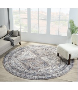 United Weavers Armada Blue 4545-21761 7 ft. 11 in. X 7 ft. 11 in. Round Rug