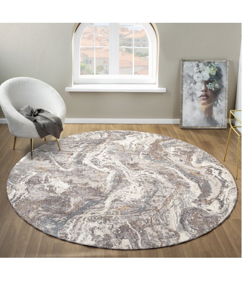 United Weavers Armada  Grey 4545-21850 7 ft. 11 in. X 7 ft. 11 in. Round Rug
