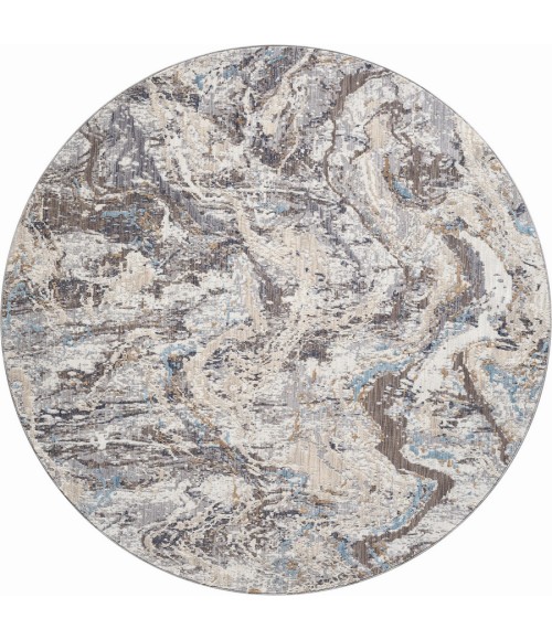 United Weavers Armada  Blue 4545-21861 7 ft. 11 in. X 7 ft. 11 in. Round Rug