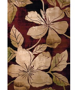 United Weavers Contours 28834 Floral Canvas Burgun Area Rug 7 Ft. 10 X 10 Ft. 6 Rectangle