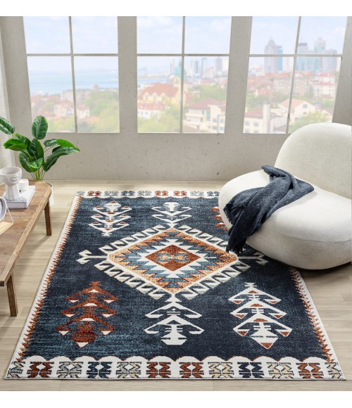 United Weavers Stratton Navy 675-71064 9 ft. 10 in. X 13 ft. 2 in. Rectangle Rug