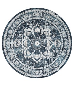United Weavers Stratton Blue 675-71160 7 ft. 11 in. X 7 ft. 11 in. Round Rug