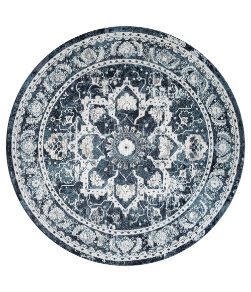 United Weavers Stratton Blue Rug 675-71160 7 ft. 11 in. X 7 ft. 11 in. Round - Rugs Town United Weavers Stratton Blue 675-71160 7 ft. 11 in. X 7 ft. 11 in. Round Rug