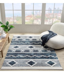 United Weavers Stratton Navy 675-71564 9 ft. 10 in. X 13 ft. 2 in. Rectangle Rug