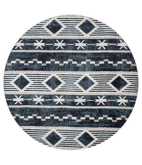 United Weavers Stratton Navy Rug 675-71564 7 ft. 11 in. X 7 ft. 11 in. Round - Rugs Town United Weavers Stratton Navy 675-71564 7 ft. 11 in. X 7 ft. 11 in. Round Rug
