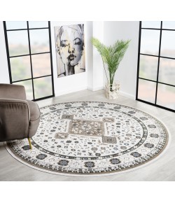 United Weavers Hudson Cream 680-50290 7 ft. 11 in. X 7 ft. 11 in. Round Rug