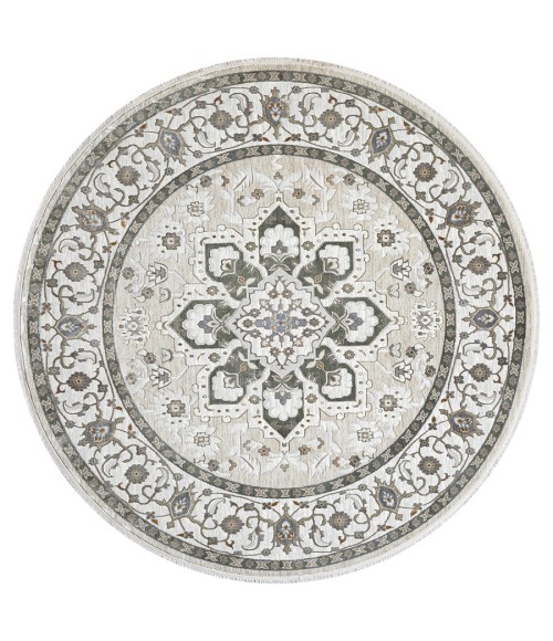 United Weavers Hudson Cream 680-50390 7 ft. 11 in. X 7 ft. 11 in. Round Rug