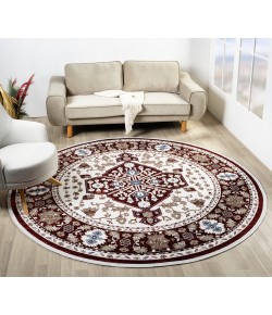 United Weavers Hudson Burgundy 680-50434 7 ft. 11 in. X 7 ft. 11 in. Round Rug